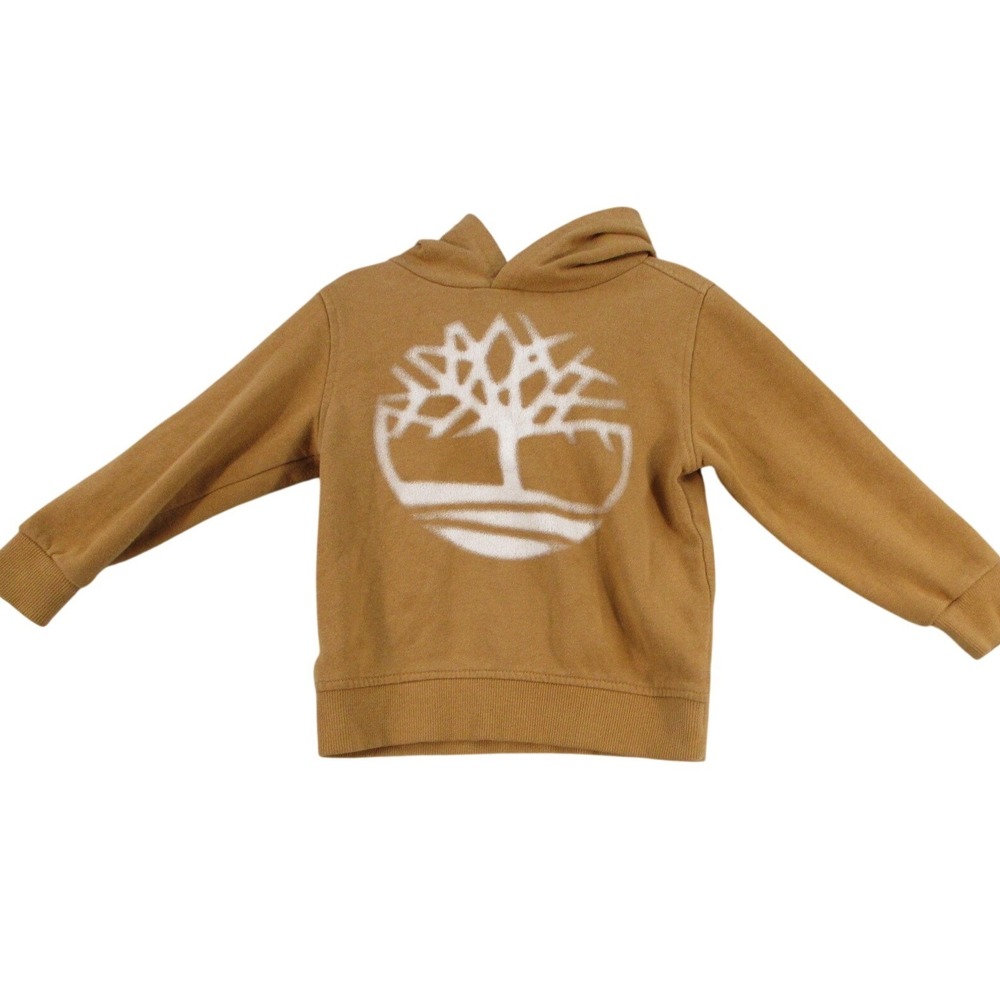 Timberland Kids Wheat‎ Brown Spray Logo Hoodie Sweatshirt Size 4 TLFG00E-999